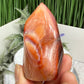 Carnelian with Quartz Flame Free Form Healing Crystal 106g