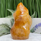 Golden Healer Quartz Crystal Flame Free Form Gemstone 315g