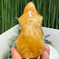 Golden Healer Quartz Crystal Flame Free Form Gemstone 315g