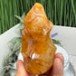 Golden Healer Quartz Crystal Flame Free Form Gemstone 315g