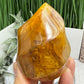Golden Healer Quartz Crystal Flame Free Form Gemstone 358g