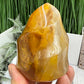 Golden Healer Quartz Crystal Flame Free Form Gemstone 358g
