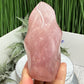 Rose Golden Healer Quartz Flame Free Form Healing Crystal 413g