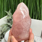 Rose Golden Healer Quartz Flame Free Form Healing Crystal 413g