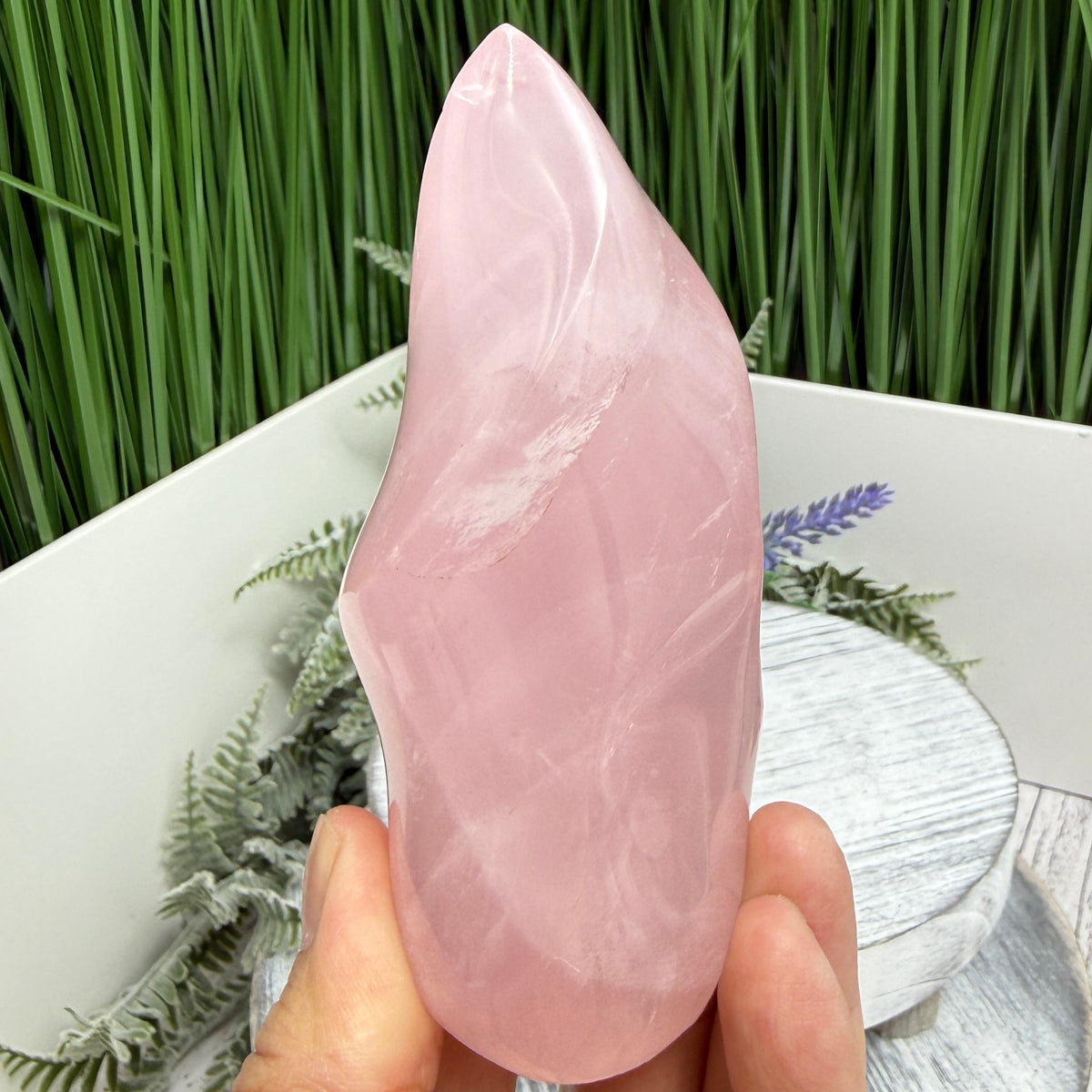 Rose Quartz Flame Free Form Healing Crystal 278g