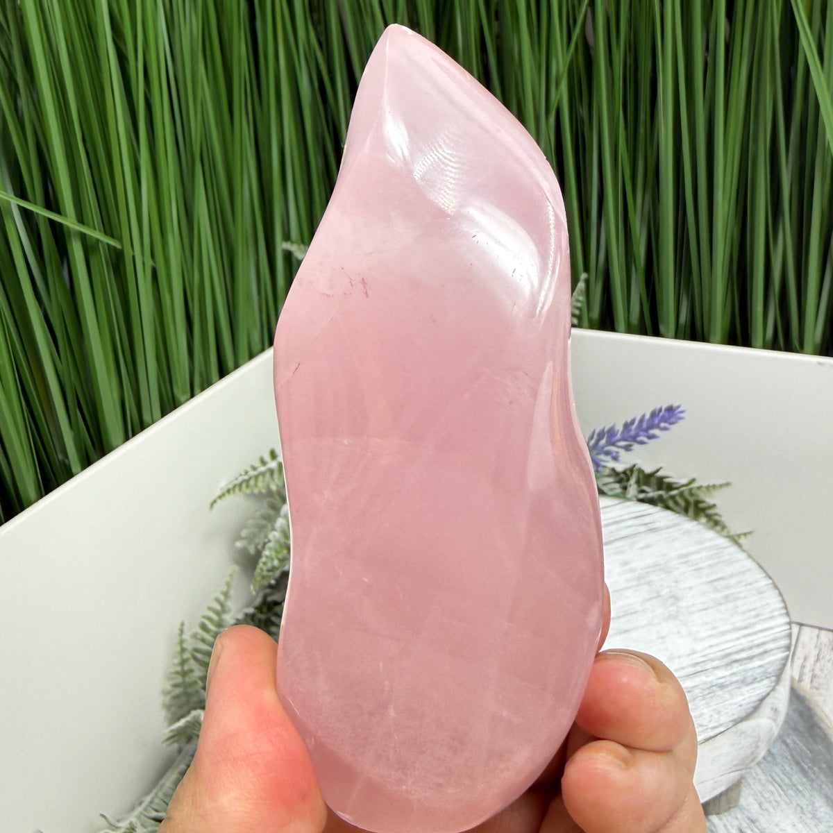 Rose Quartz Flame Free Form Healing Crystal 278g