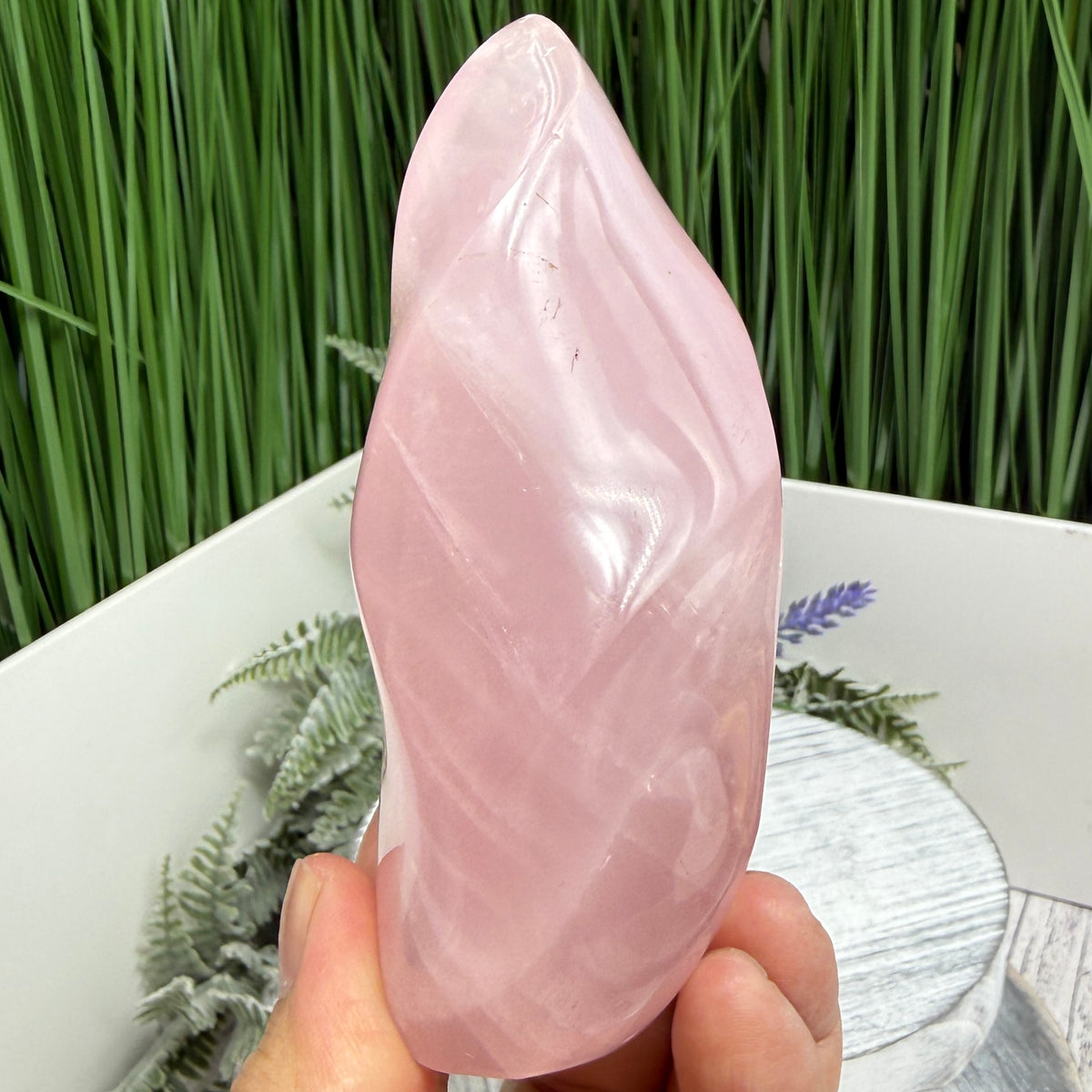 Rose Quartz Flame Free Form Healing Crystal 278g