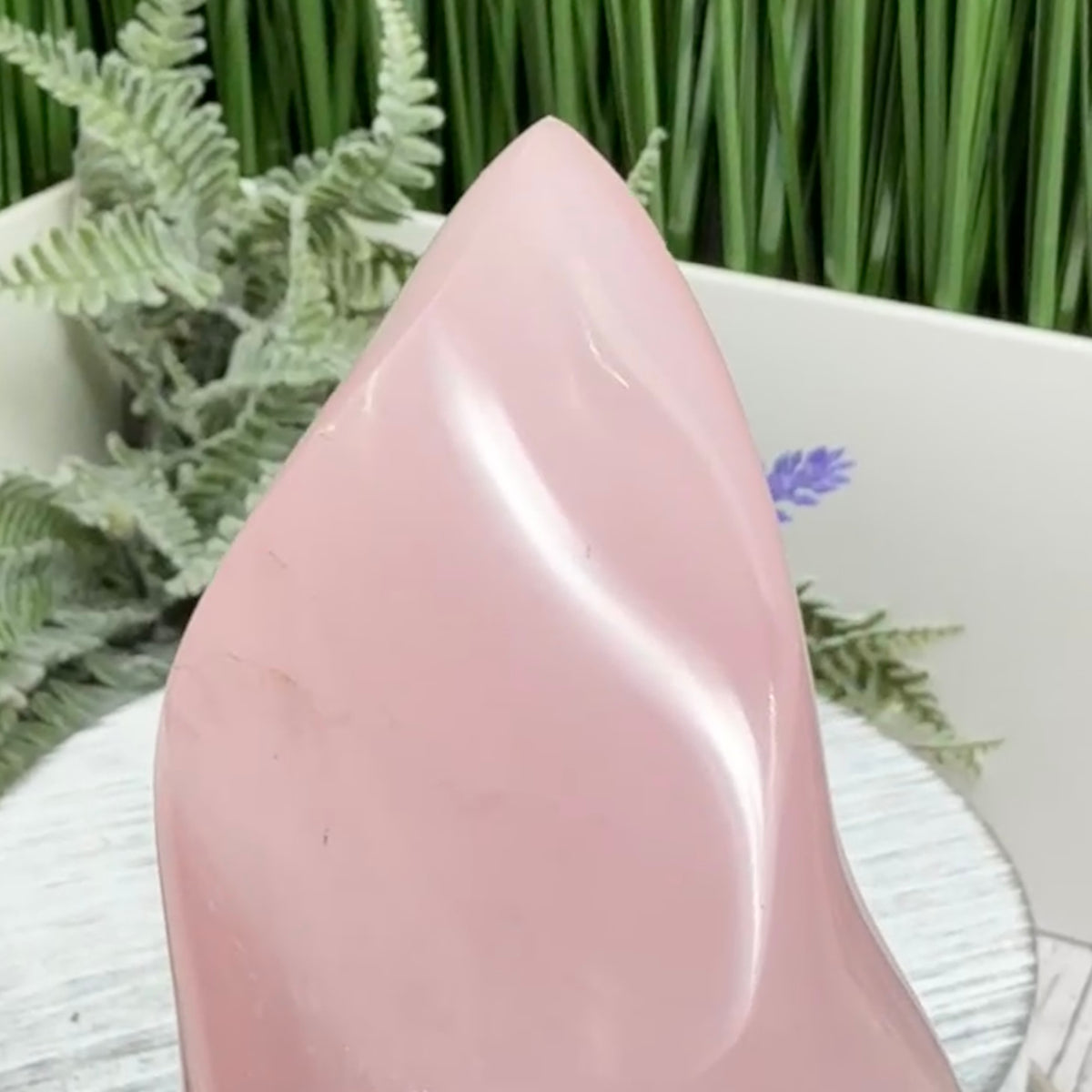Rose Quartz Flame Free Form Healing Crystal 278g