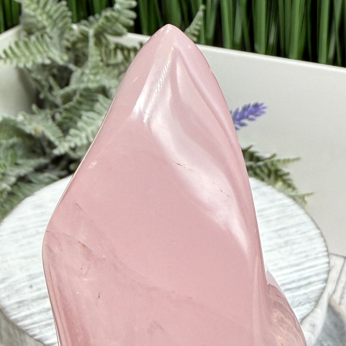 Rose Quartz Flame Free Form Healing Crystal 278g