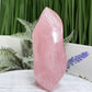 Rose Quartz Flame Free Form Healing Crystal 289g