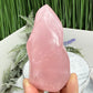 Rose Quartz Flame Free Form Healing Crystal 289g