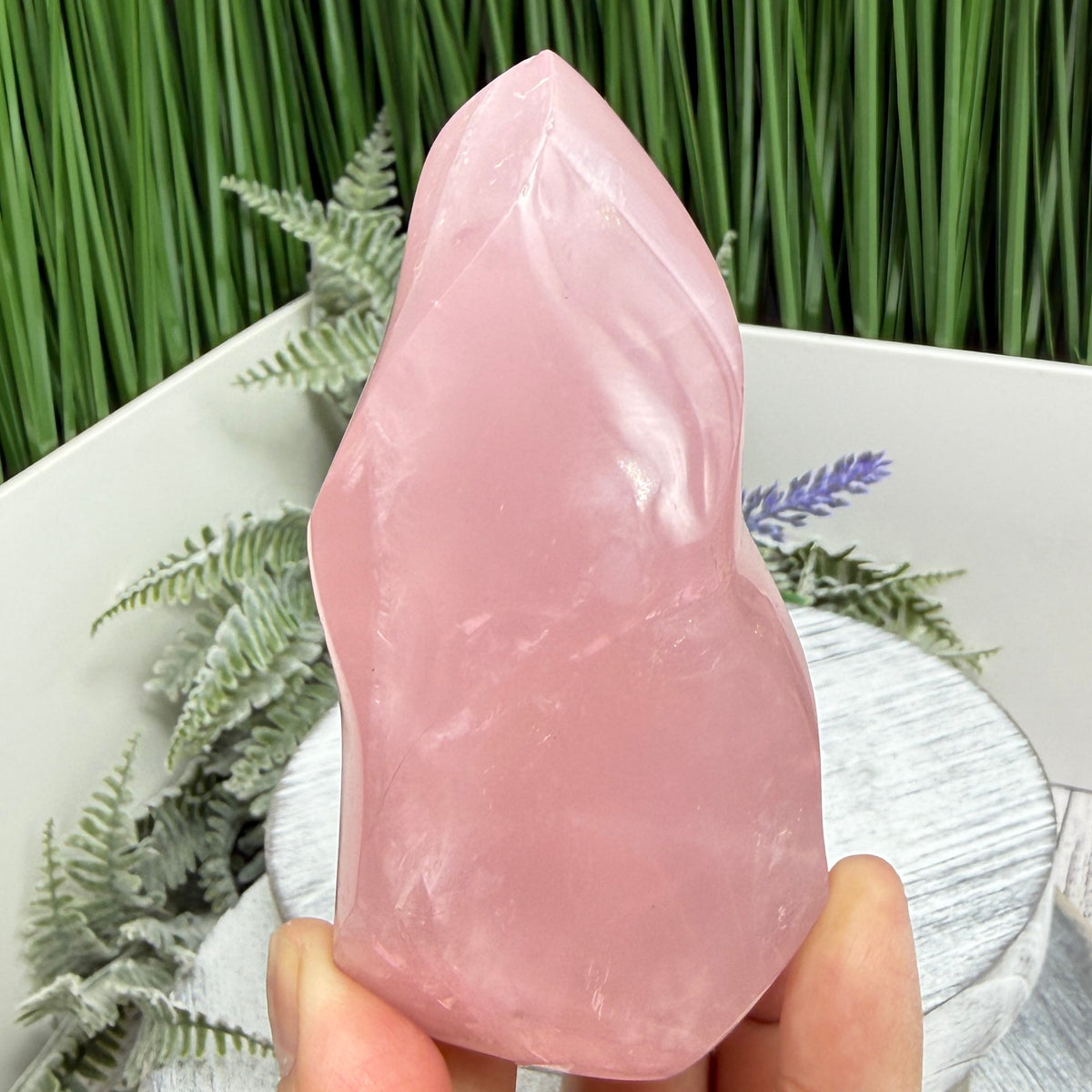 Rose Quartz Flame Free Form Healing Crystal 289g
