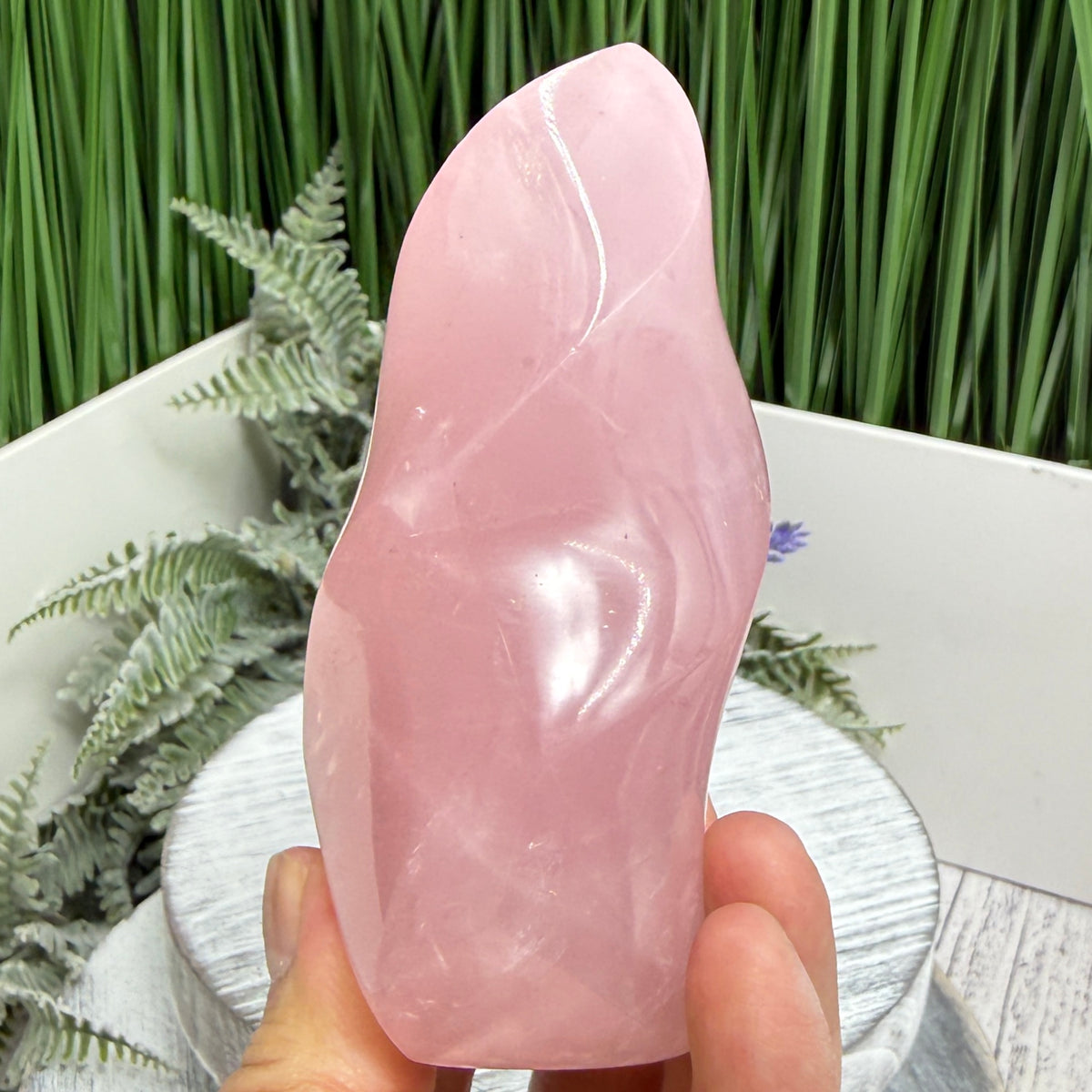 Rose Quartz Flame Free Form Healing Crystal 289g