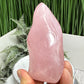 Rose Quartz Flame Free Form Healing Crystal 289g