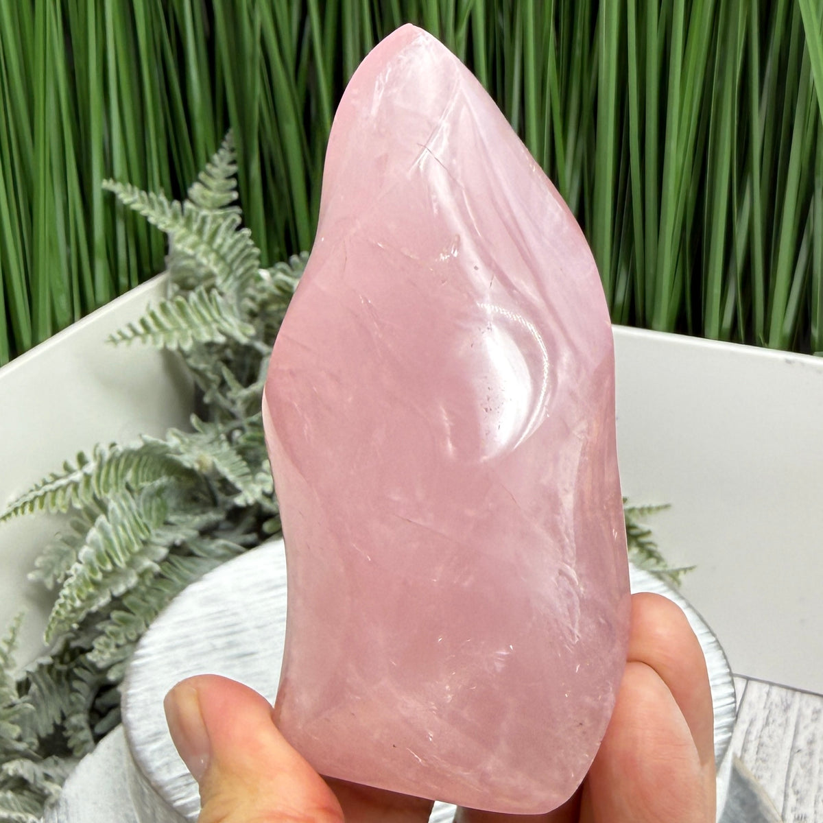 Rose Quartz Flame Free Form Healing Crystal 289g