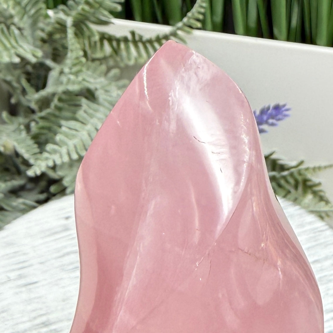 Rose Quartz Flame Free Form Healing Crystal 289g