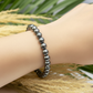 Hematite Crystals Bracelets Wearable Gemstones Elastic 7-8mm Beads 16.5cm