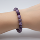 Lepidolite Purple Mica Crystals Bracelets Wearable Gemstones Elastic 9-10mm Beads 16cm