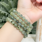 Prehnite Epidote Green Crystals Bracelets Wearable Gemstones Elastic 9mm Beads 16cm