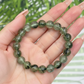 Prehnite Epidote Green Crystals Bracelets Wearable Gemstones Elastic 9mm Beads 16cm