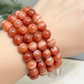 Sardonyx Crystals Bracelets Wearable Gemstones Elastic 9mm Beads 14cm