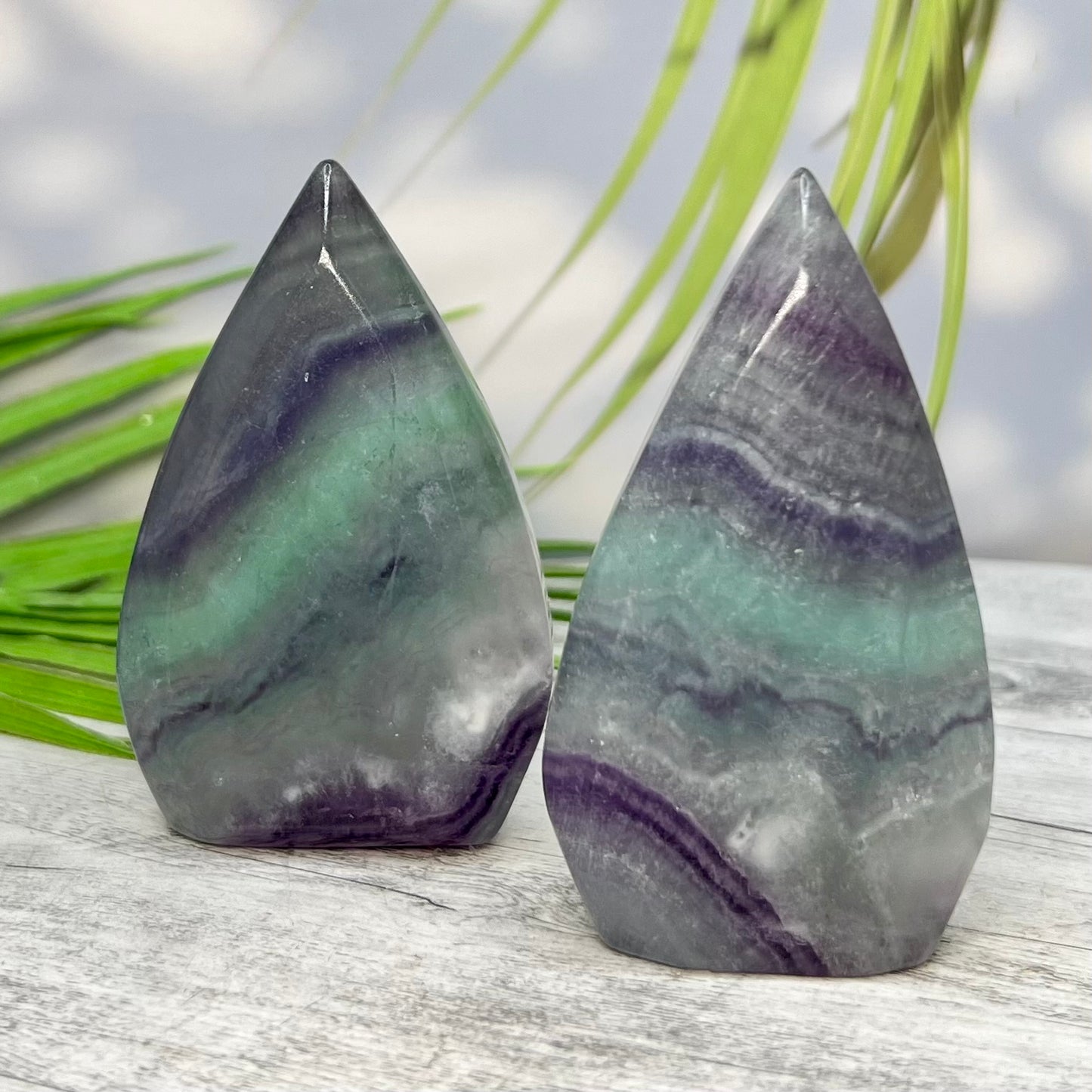 Fluorite Flames Free Form Crystals Carving YOU CHOOSE