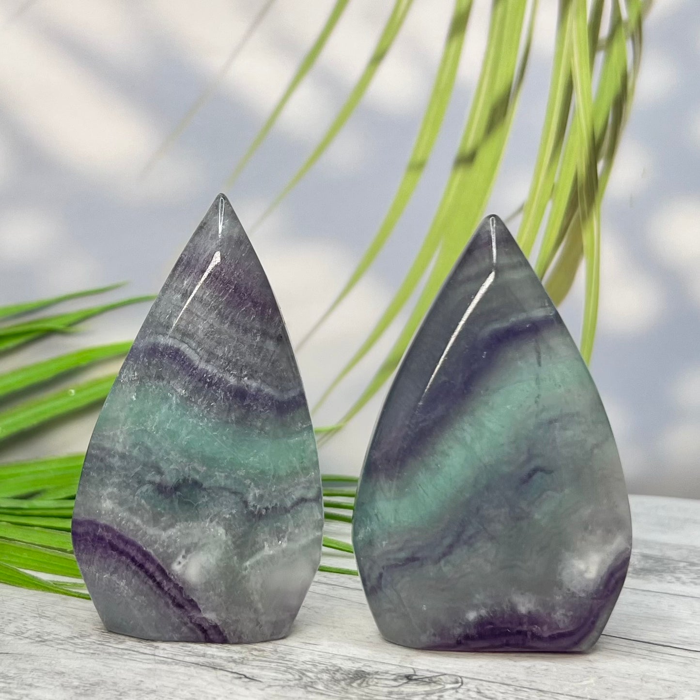 Fluorite Flames Free Form Crystals Carving YOU CHOOSE