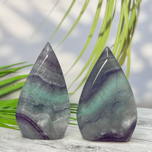 Fluorite Flames Free Form Crystals Carving YOU CHOOSE