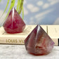 Fluorite Gemstone Diamond Shaped Tip Crystal Carving YOU CHOOSE