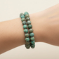 African Turquoise Crystals Bracelets Wearable Gemstones Elastic 8mm Beads 16cm