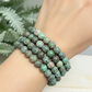 African Turquoise Crystals Bracelets Wearable Gemstones Elastic 8mm Beads 16cm