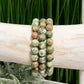 Rainforest Jasper Rhyolite Crystals Bracelets Wearable Gemstones Elastic 8mm Beads 16cm