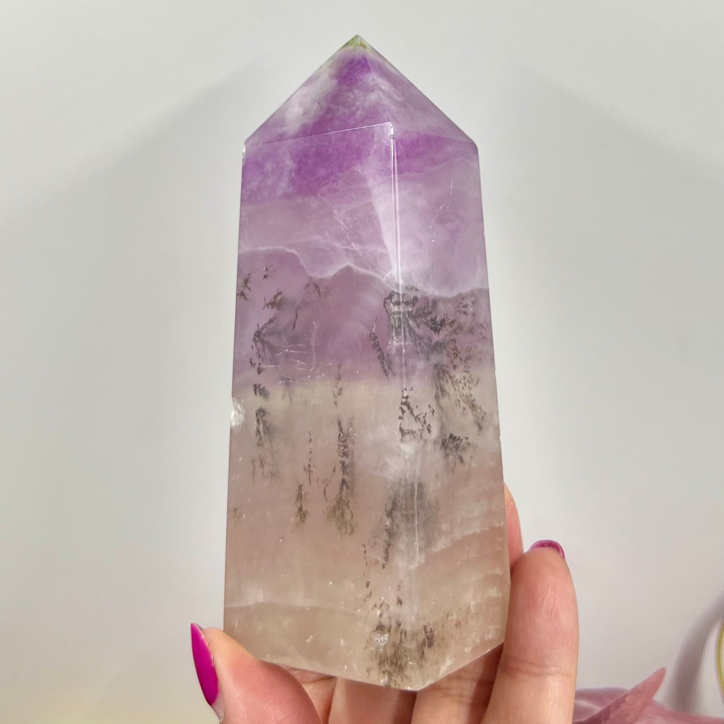 Dendritic Fluorite Tower Crystal Generator 409g 116mm