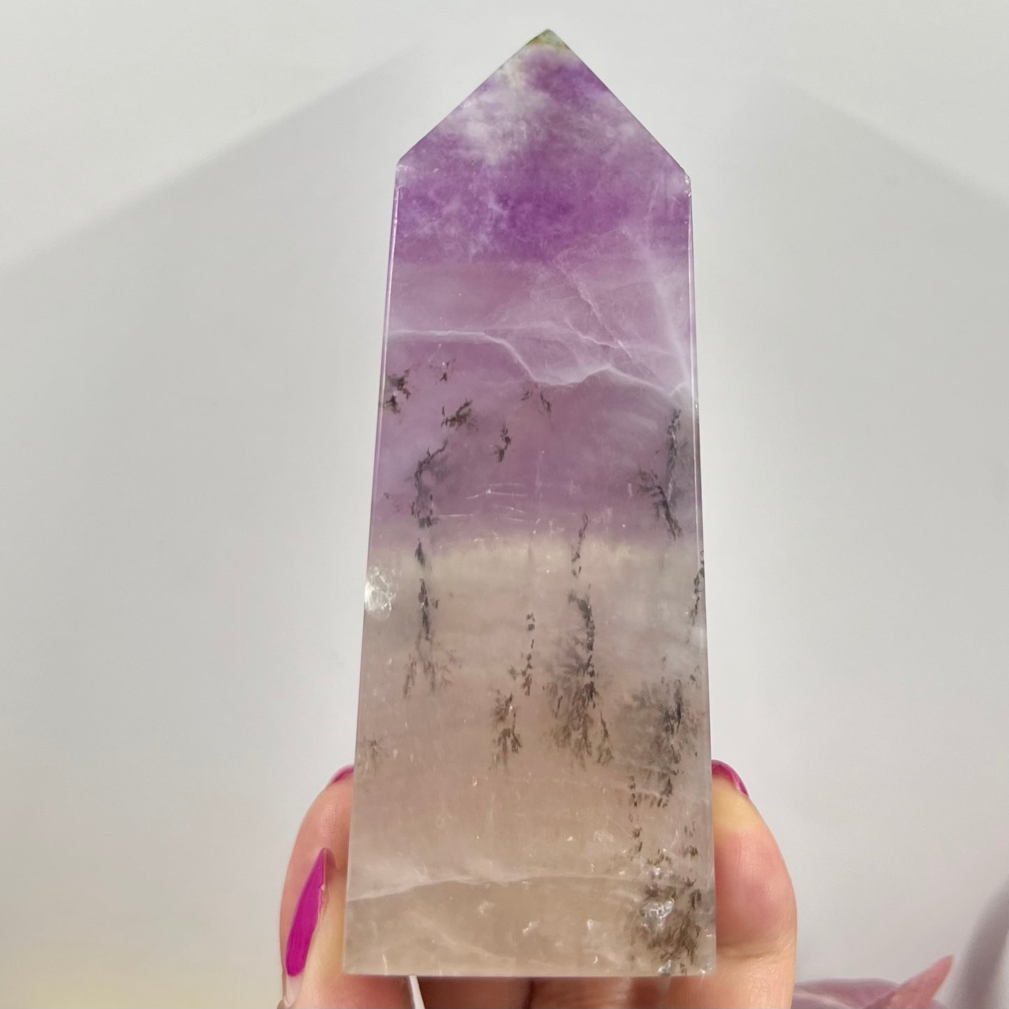 Dendritic Fluorite Tower Crystal Generator 409g 116mm
