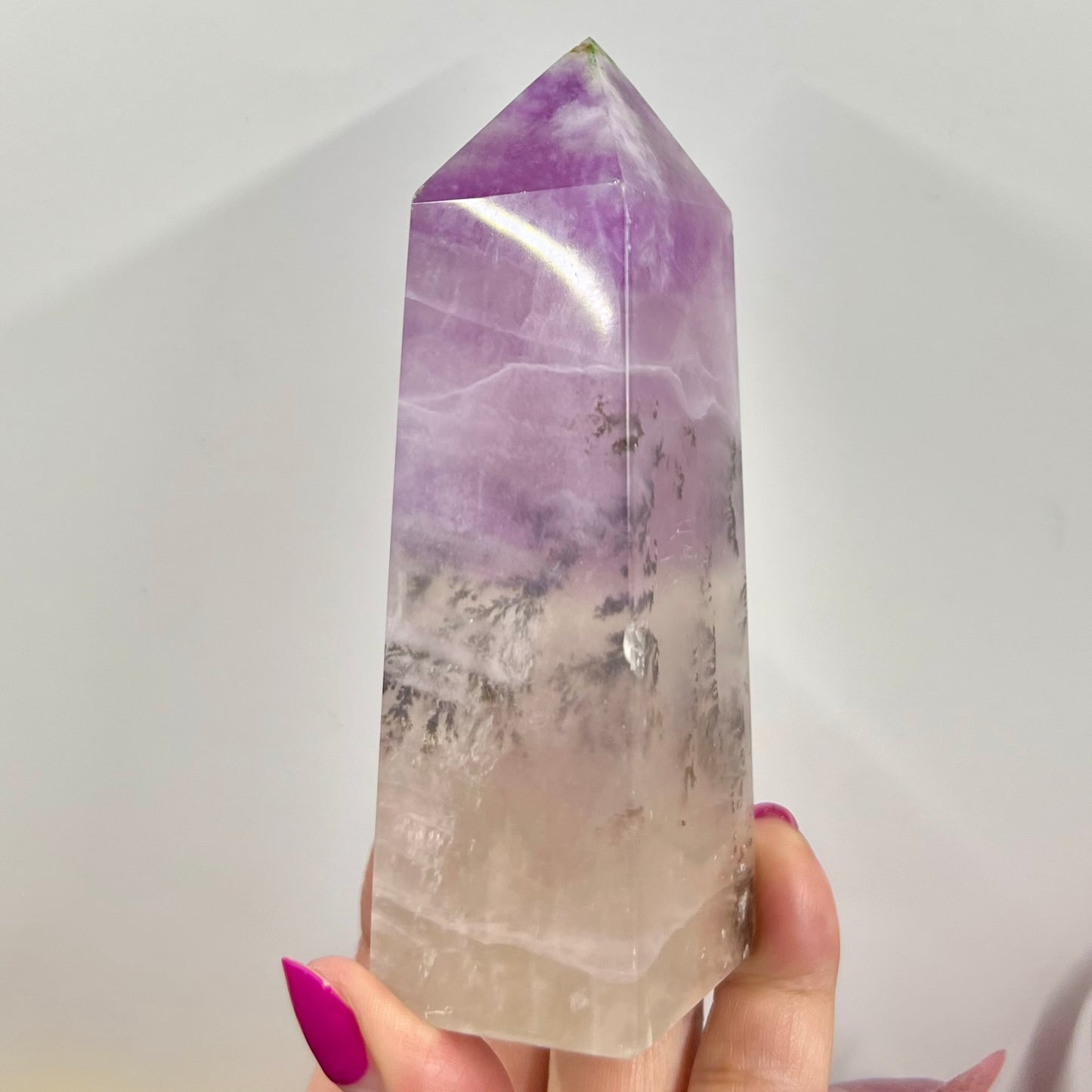 Dendritic Fluorite Tower Crystal Generator 409g 116mm