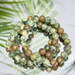 Rainforest Jasper Rhyolite Crystals Bracelets Wearable Gemstones Elastic 8mm Beads 16cm