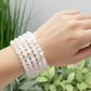 Satin Spar Selenite Crystals Bracelets Wearable Gemstones Elastic 8mm Beads 16cm