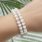 Satin Spar Selenite Crystals Bracelets Wearable Gemstones Elastic 8mm Beads 16cm