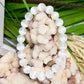 Satin Spar Selenite Crystals Bracelets Wearable Gemstones Elastic 8mm Beads 16cm
