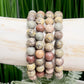 Dendritic Jasper Crystals Bracelets Wearable Gemstones Elastic 7-8mm Beads 16cm