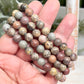 Dendritic Jasper Crystals Bracelets Wearable Gemstones Elastic 7-8mm Beads 16cm