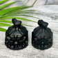 Black Obsidian Matt Halloween Brooms Pumpkins Crystal Carvings