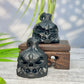 Black Obsidian Matt Halloween Brooms Pumpkins Crystal Carvings