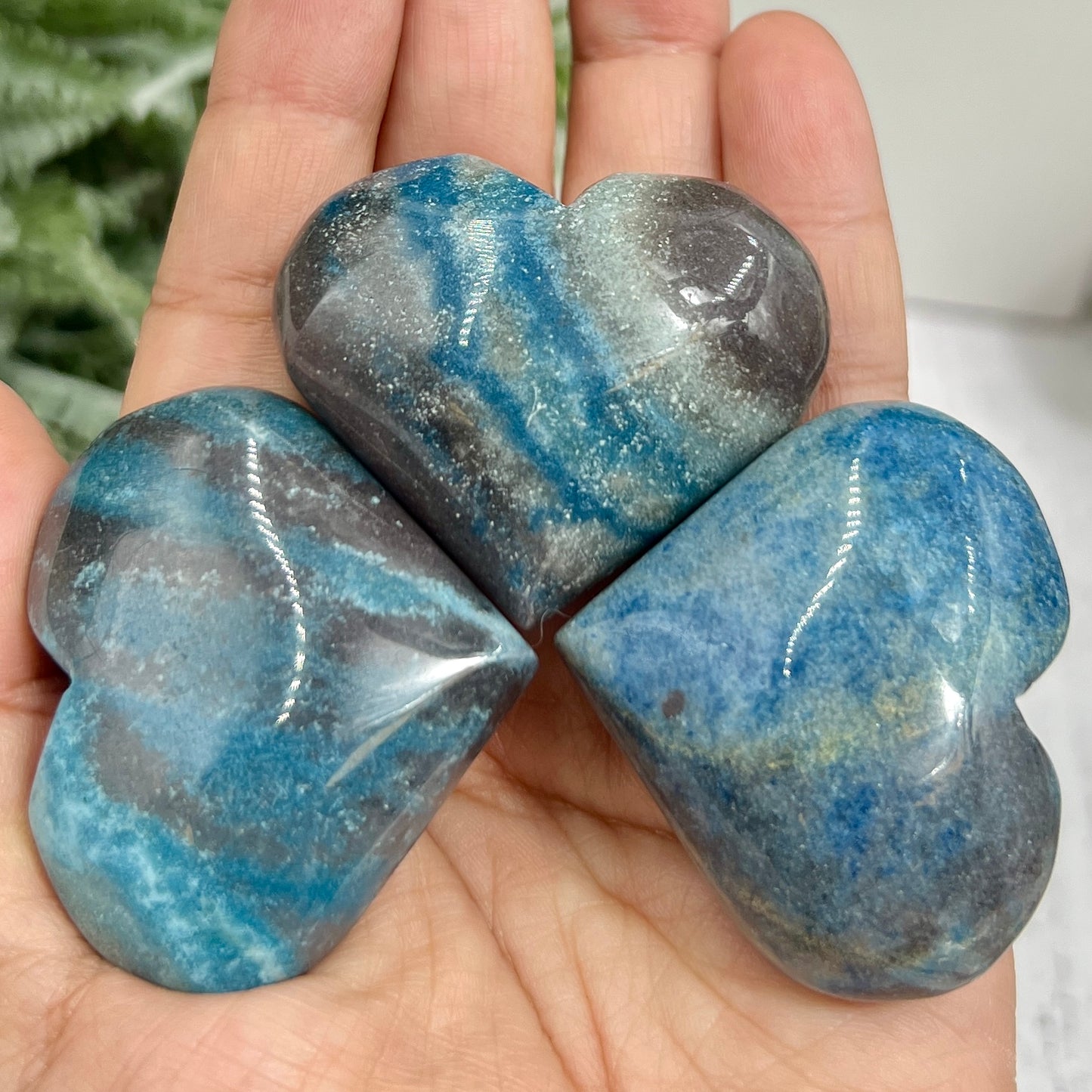 Trolleite Hearts Crystal Carvings YOU CHOOSE