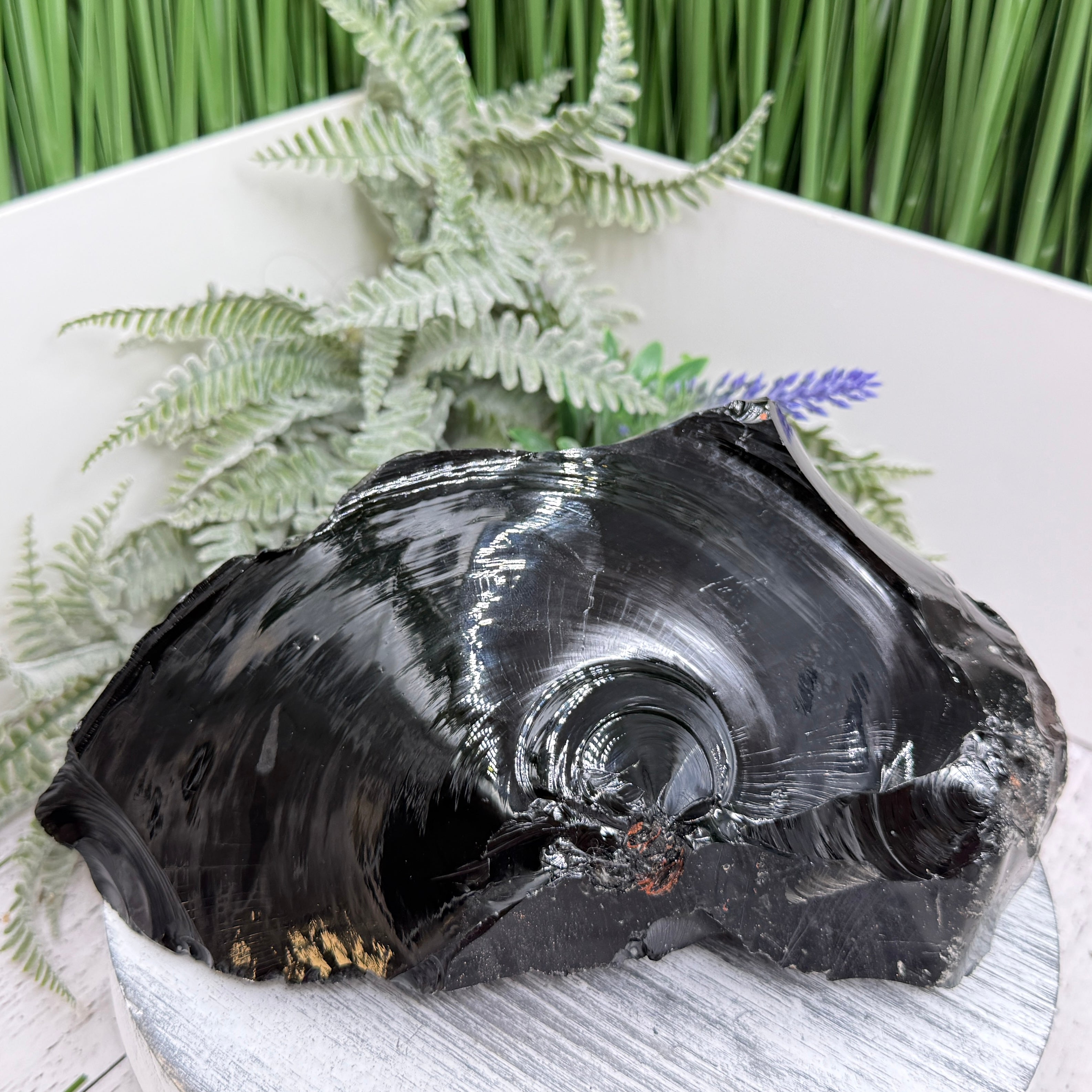 Large Black Obsidian Raw Specimen Natural Crystal 1320g – Mala