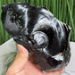 Large Black Obsidian Raw Specimen Natural Crystal 1320g