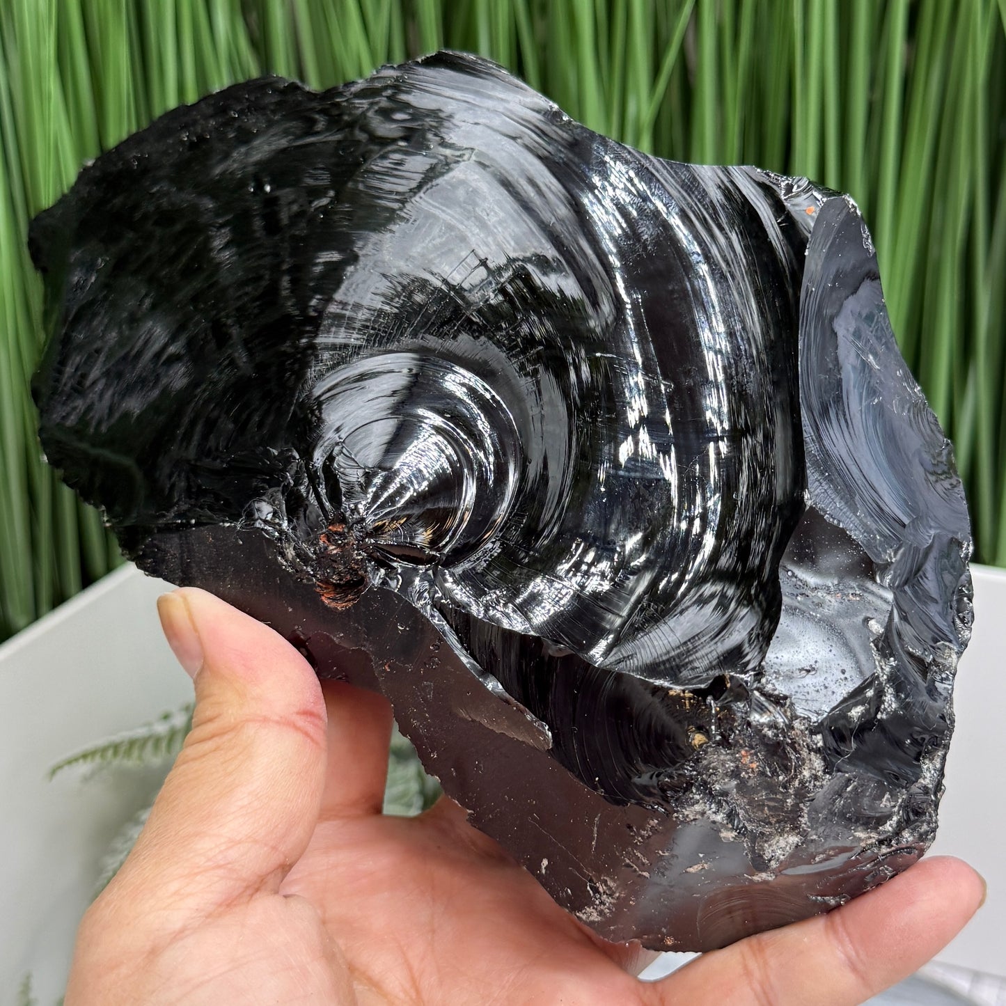 Large Black Obsidian Raw Specimen Natural Crystal 1320g