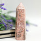 Red Leopardskin Jasper Tower Point Healing Crystal Generators 472g 162mm