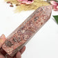 Red Leopardskin Jasper Tower Point Healing Crystal Generators 472g 162mm