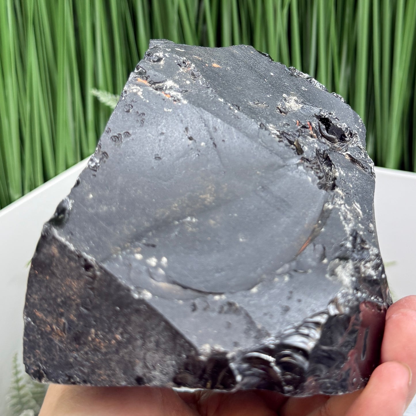 Large Black Obsidian Raw Specimen Natural Crystal 1360g